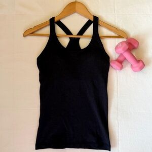 Lululemon Ebb to Street Tank, Heathered Black, Size 4